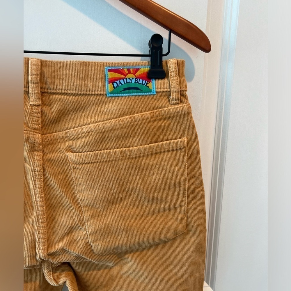 NWT Adriano Goldshmied Boost Mustard Yellow Corduroy Straight Leg Jean in Mud - Picture 13 of 16